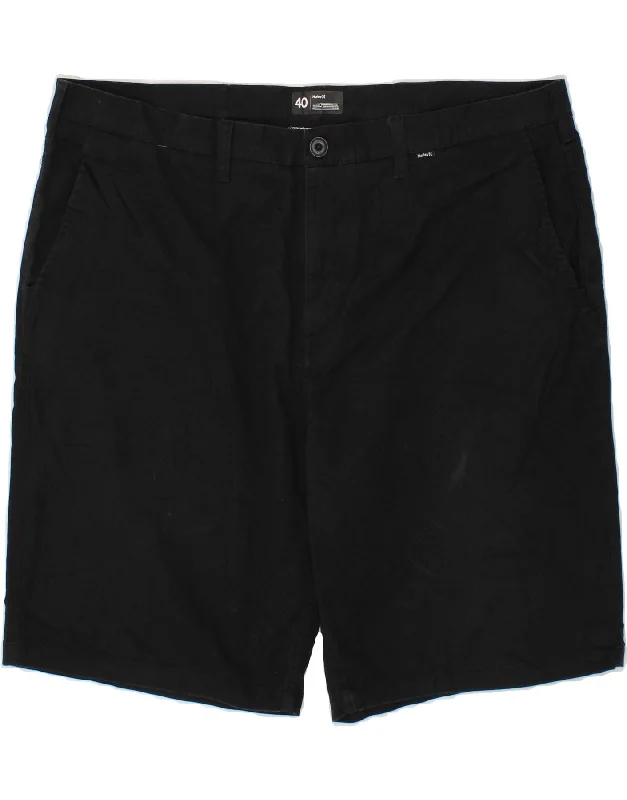 men's breathable dress shirts -HURLEY Mens Chino Shorts W40 XL Black Cotton