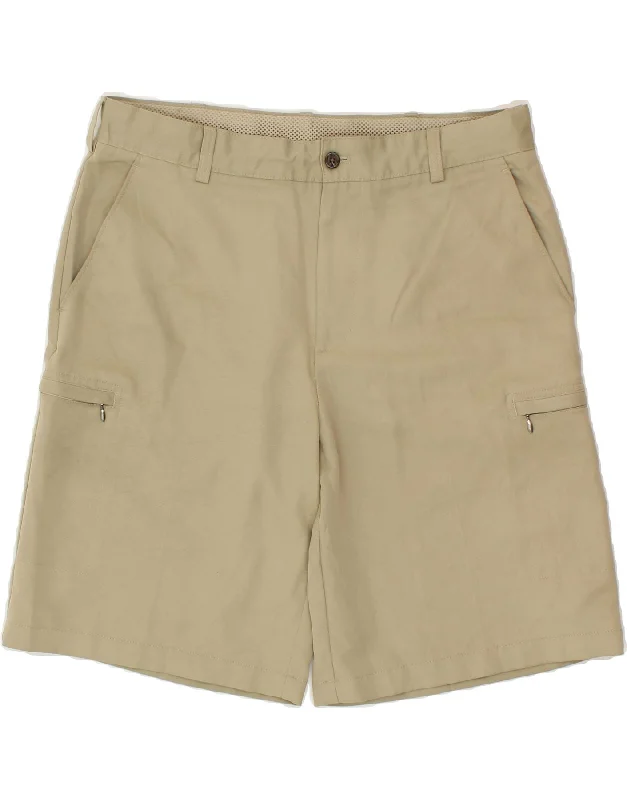 men's stylish long-sleeve shirts -IZOD Mens Cargo Shorts W34 Large Beige