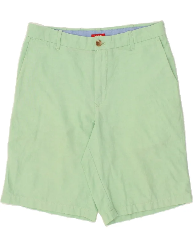 men's embroidered shirts -IZOD Mens Chino Shorts W32 Medium Green Cotton