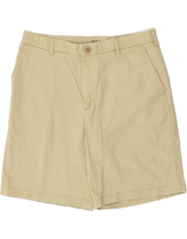 men's custom-tailored shirts -IZOD Mens Chino Shorts W34 Large Beige Cotton