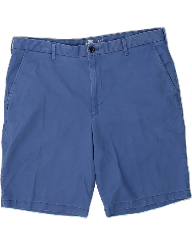 men's embroidered shirts -IZOD Mens Chino Shorts W38 XL Blue Cotton