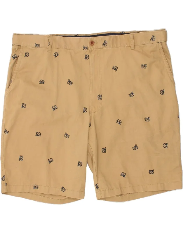 men's fitted shirts -IZOD Mens Chino Shorts W46 3XL Beige Cotton