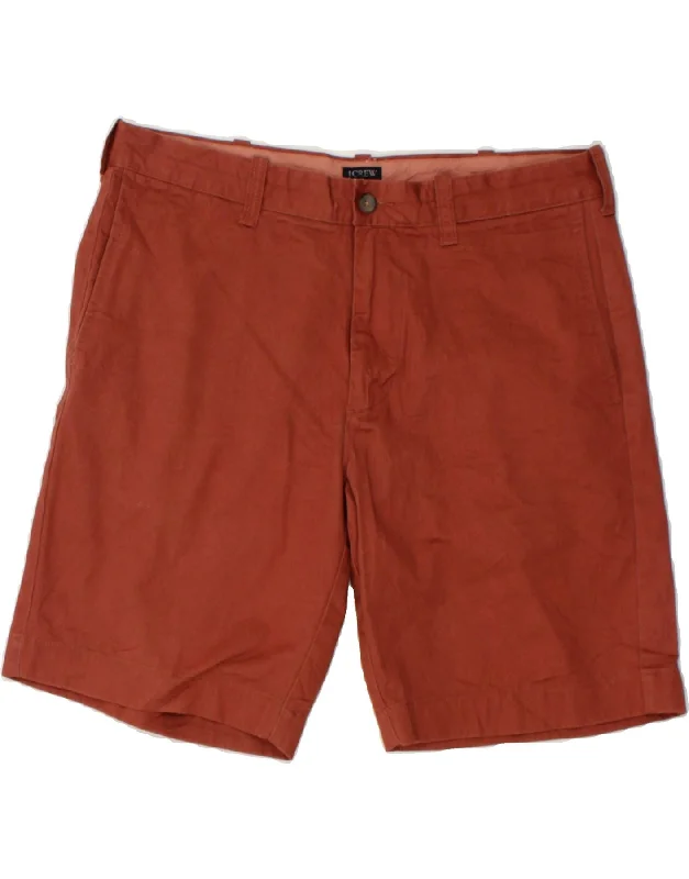 men's short-sleeve casual shirts -J. CREW Mens Gramercy Chino Shorts W34 Large Maroon Cotton