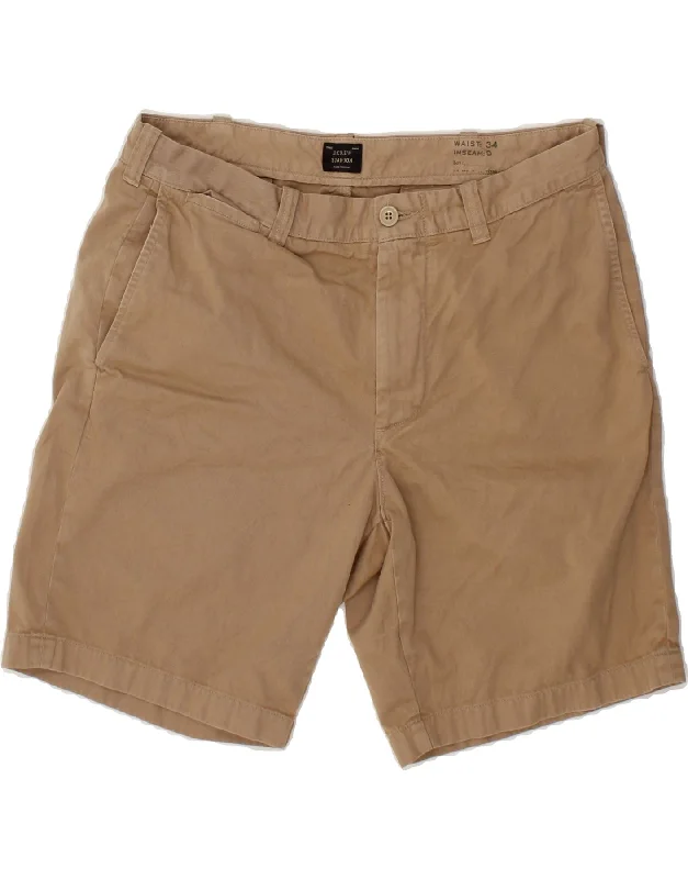 men's everyday business shirts -J. CREW Mens Stanton Chino Shorts W34 Large Brown Cotton