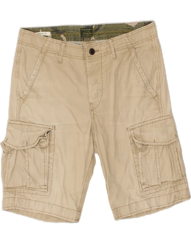 men's high-quality shirts -JACK & JONES Mens Cargo Shorts Small W30  Beige Cotton