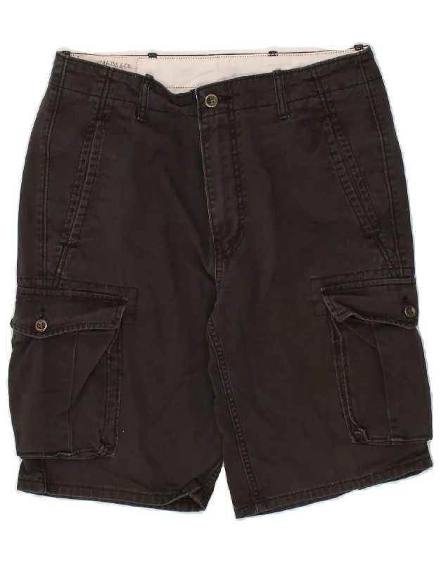 men's breathable shirts -LEVI'S Mens Cargo Shorts W30 Medium  Black Cotton