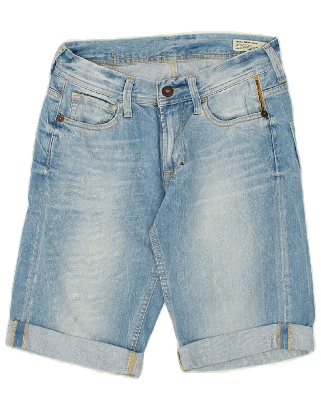 men's summer shirts -MELTIN' POT Mens Denim Shorts W30 Medium  Blue Cotton