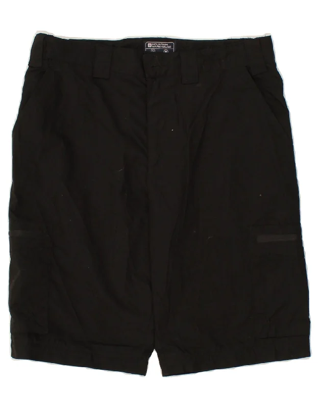 men's custom-tailored shirts -MOUNTAIN WAREHOUSE Mens Cargo Shorts W32 Medium  Black Polyester