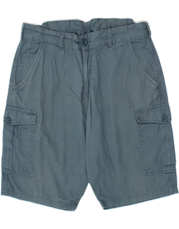 men's slim-fit formal shirts -MOUNTAIN WAREHOUSE Mens Cargo Shorts W34 Large  Blue Cotton