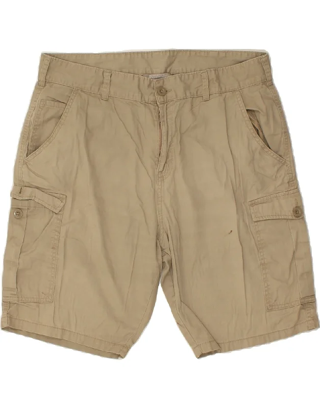 men's casual shirt styles -MOUNTAIN WAREHOUSE Mens Cargo Shorts W38 XL Beige Cotton