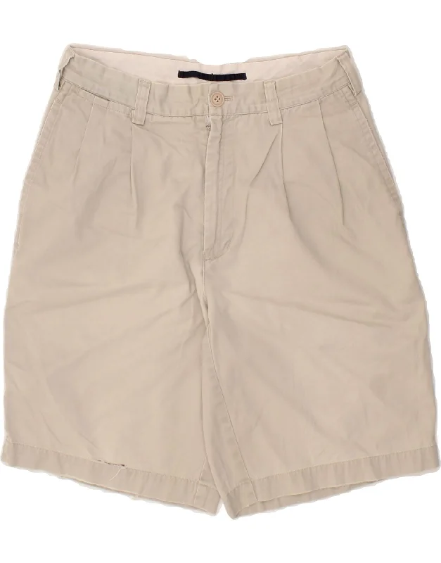 men's casual fit shirts -NAUTICA Mens Pegged Chino Shorts W32 Medium Beige Cotton