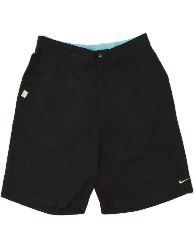 men's summer shirts -NIKE Mens Chino Shorts Large W32  Black Polyester