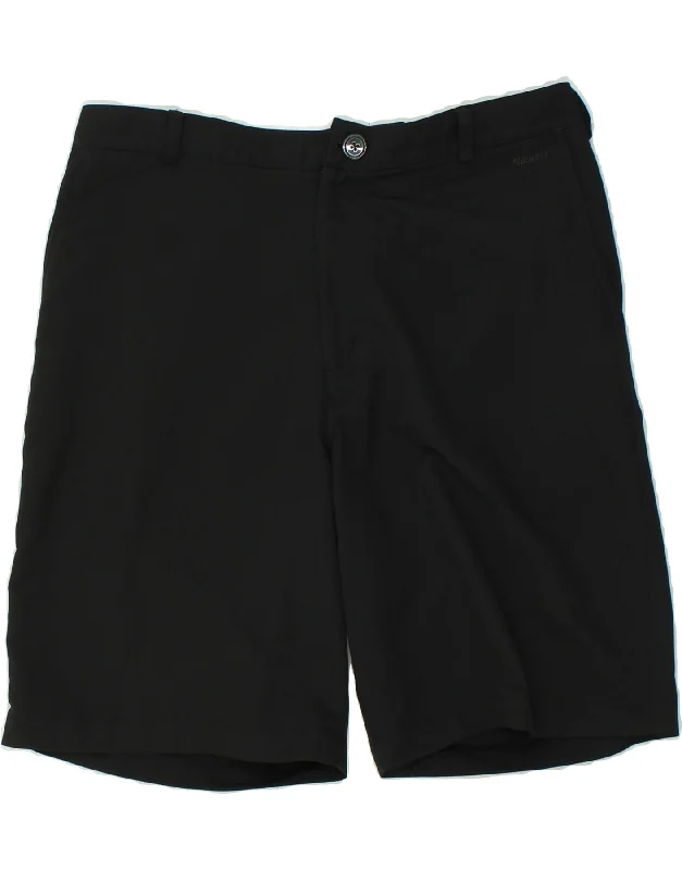 men's formal dress shirts -NIKE Mens Dri Fit Chino Shorts W36 Large Black Polyester