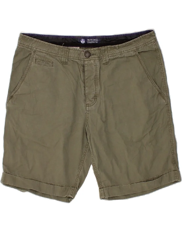 men's button-up shirts -NORTH SAILS Mens Chino Shorts W40 XL  Green Cotton