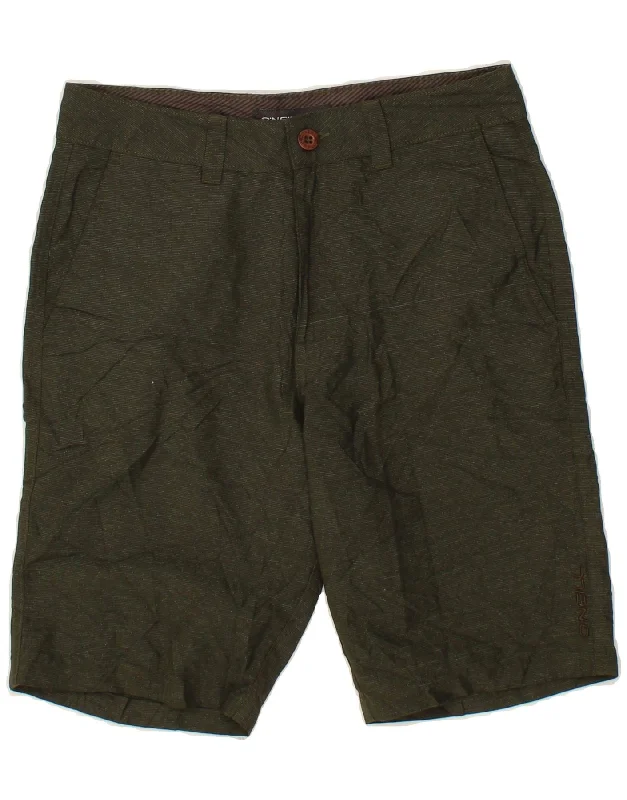 men's stylish office shirts -O'NEILL Mens Chino Shorts W28 Small Green Polyester