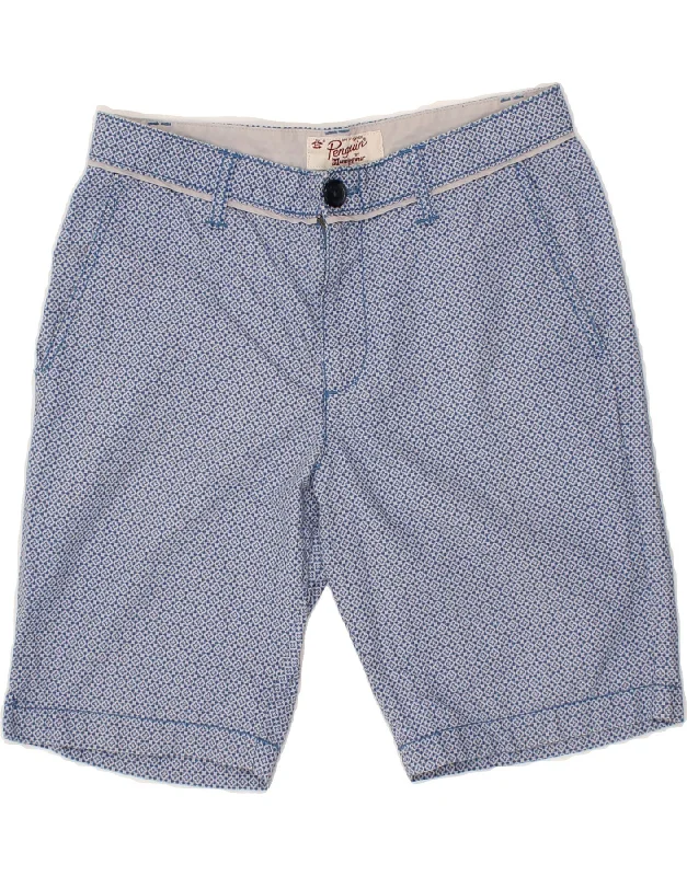 men's dress shirts for daily wear -PENGUIN Mens Chino Shorts W30 Medium Blue Geometric