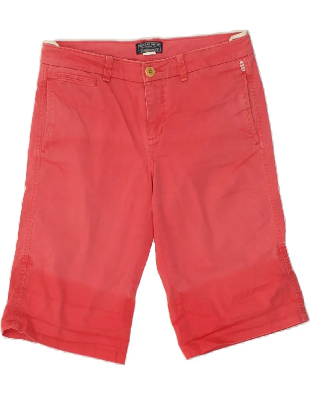 men's casual work shirts -POLO RALPH LAUREN Mens Chino Shorts W28 Medium  Pink Cotton