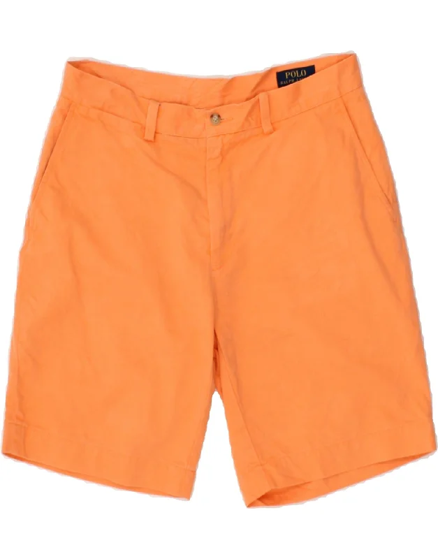 men's versatile button-up shirts -POLO RALPH LAUREN Mens Chino Shorts W31  Medium  Orange Cotton