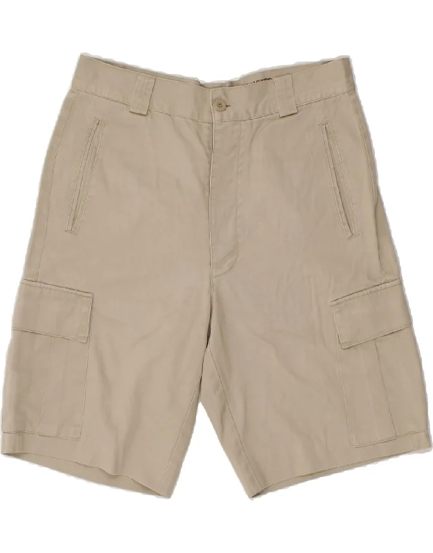 men's breathable shirts -RIFLE Mens Cargo Shorts W34 Large Beige Cotton