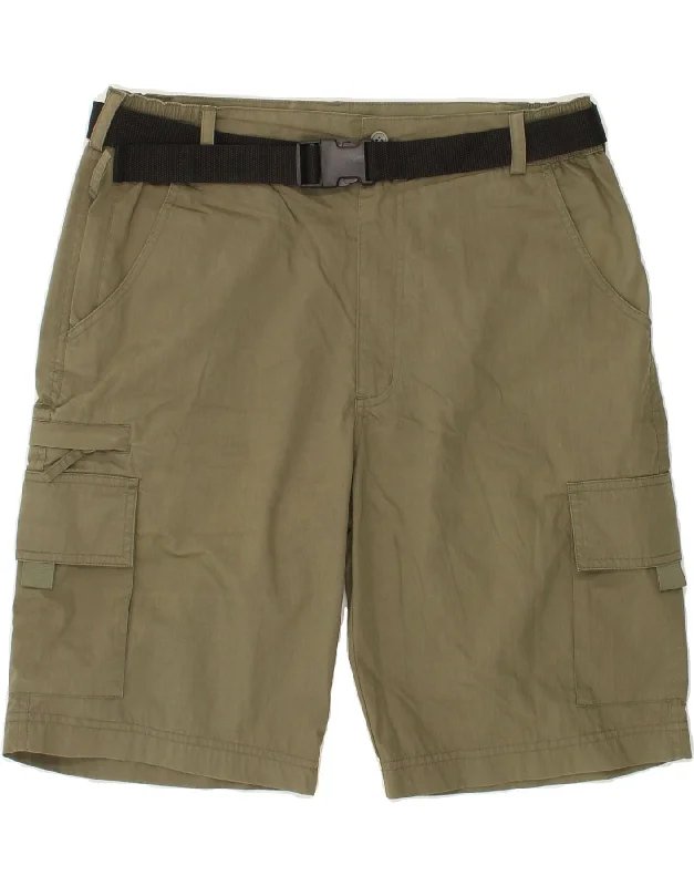 men's basic button-up shirts -RODEO Mens Cargo Shorts W33 Medium  Khaki Cotton