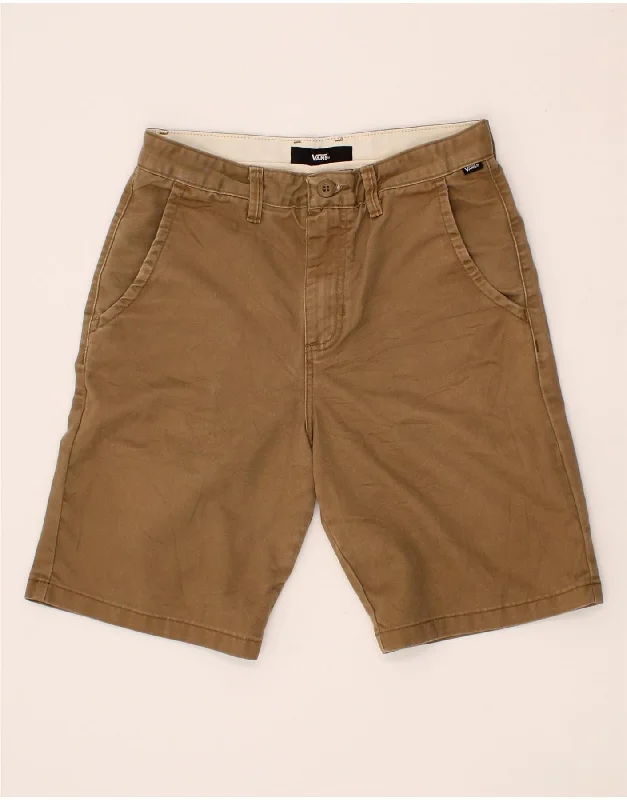 men's custom-tailored shirts -VANS Mens Casual Shorts W30 Medium  Brown Cotton