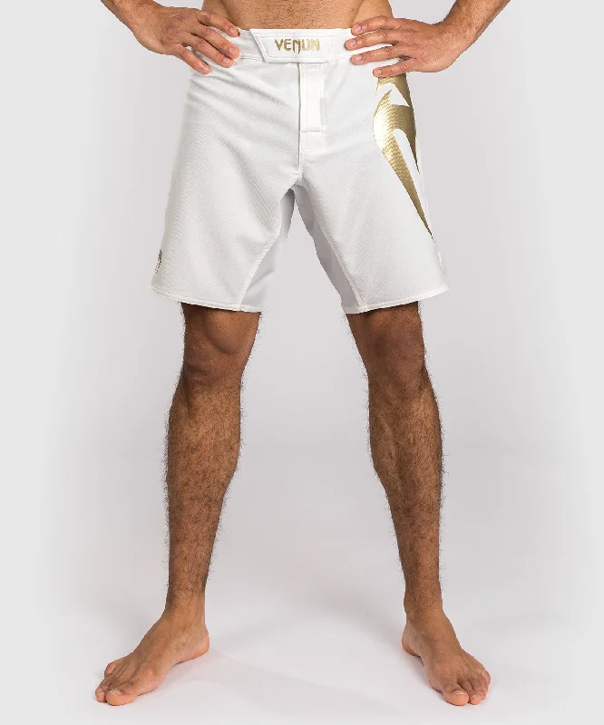 men's casual shirts for summer -Venum Light 5.0 Fight Shorts - White/Gold