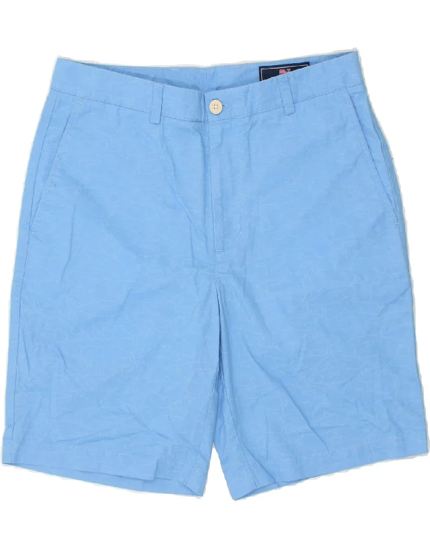 men's office shirts -VINEYARD VINES Mens Abstract Pattern Chino Shorts W32 Medium Blue