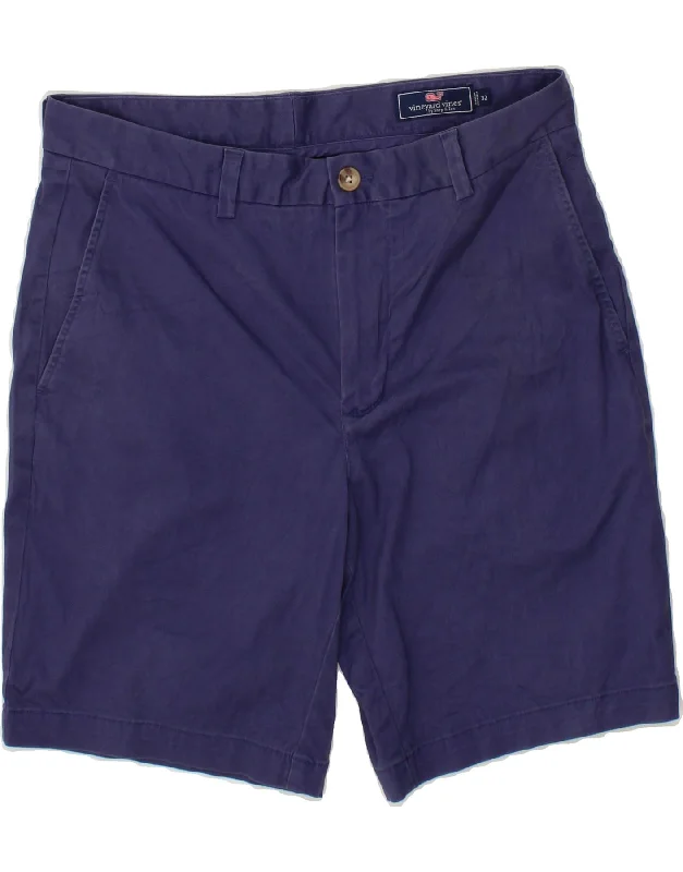 men's cotton shirts -VINEYARD VINES Mens Chino Shorts W32 Medium  Navy Blue Cotton