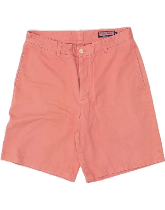 men's daily wear shirts -VINEYARD VINES Mens Chino Shorts W33 Medium Pink Cotton