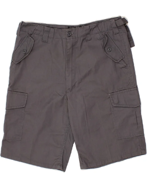 men's comfortable work shirts -VINTAGE Mens Cargo Shorts Small W32 Grey Polyester