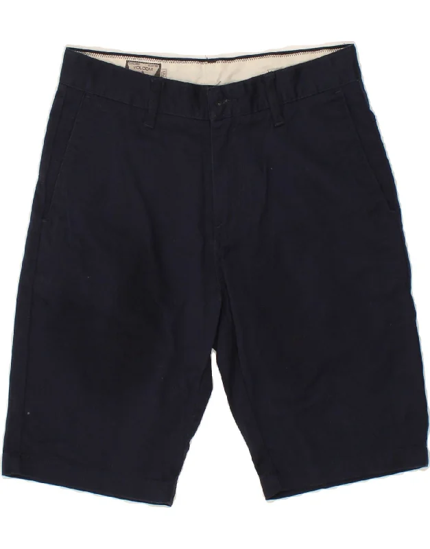 men's office shirts -VOLCOM Mens Chino Shorts W28 Small Navy Blue Cotton