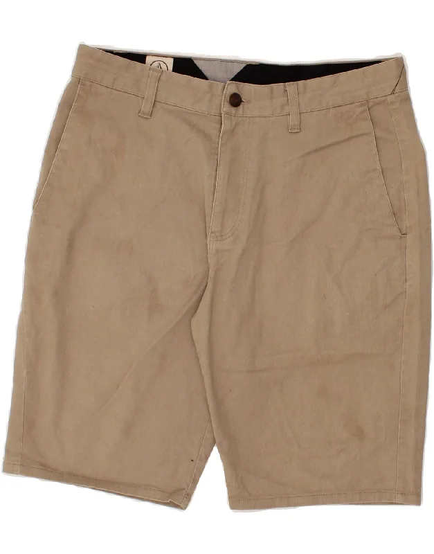 men's modern casual shirts -VOLCOM Mens Chino Shorts W30 Medium  Beige Cotton