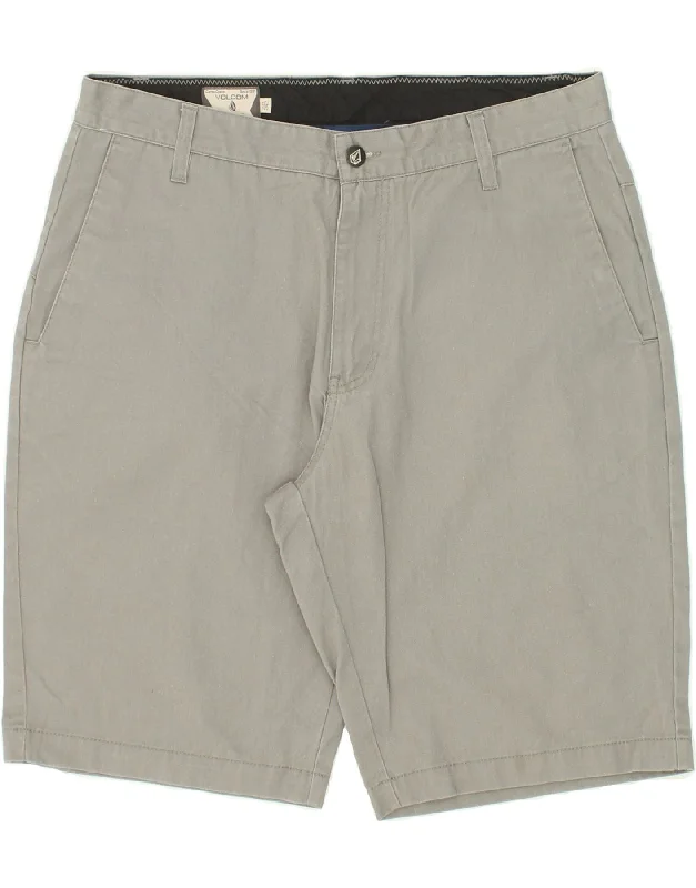 men's breathable button-up shirts -VOLCOM Mens Chino Shorts W32 Medium  Grey Cotton