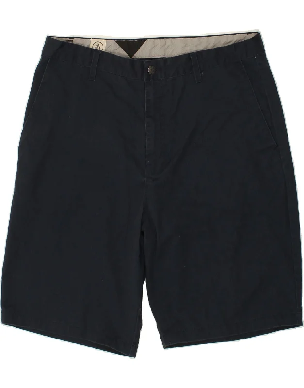 men's button-down shirts for casual wear -VOLCOM Mens Chino Shorts W38 XL Navy Blue Polyester