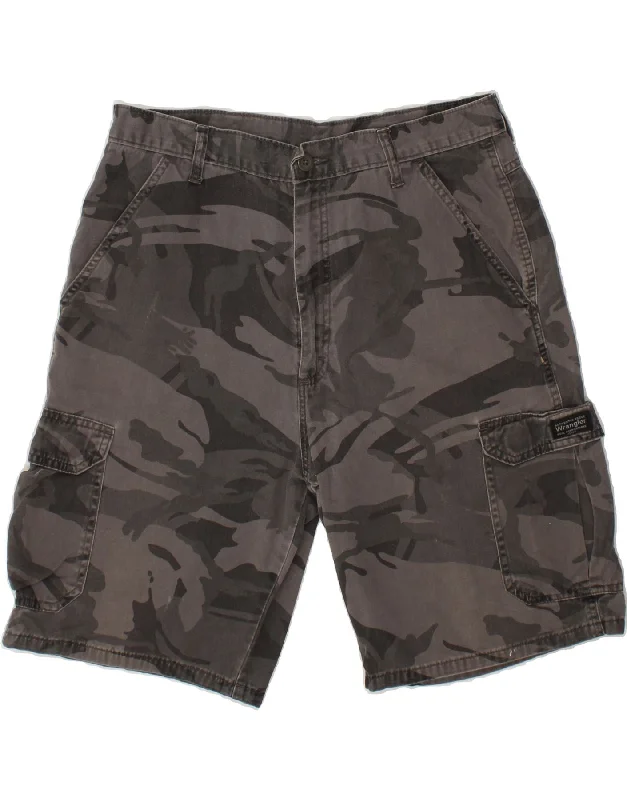 men's button-down shirts for casual wear -WRANGLER Mens Cargo Shorts W32 Medium  Grey Camouflage