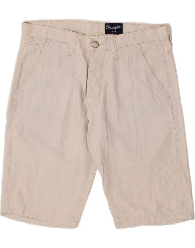 men's designer shirts -WRANGLER Mens Chino Shorts W32 Medium Grey Linen