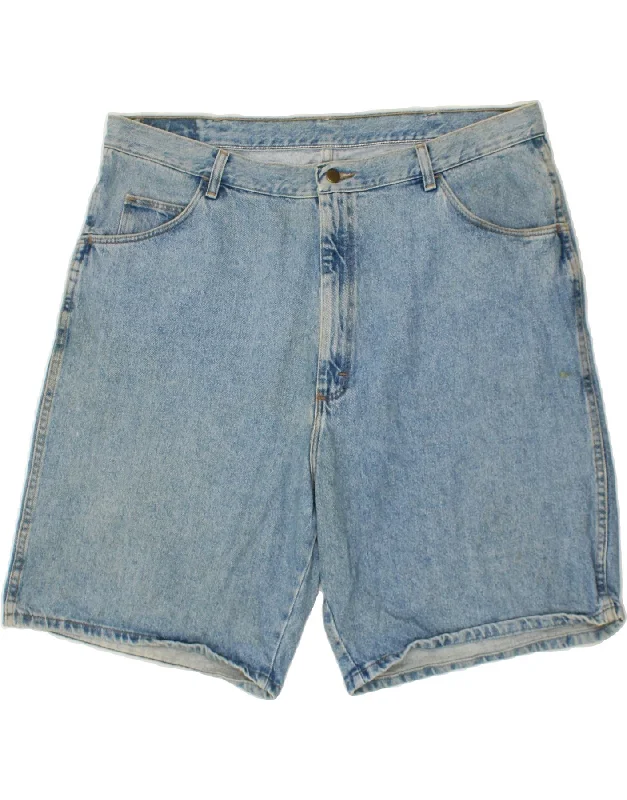 men's office-friendly shirts -WRANGLER Mens Denim Shorts W42 2XL Blue Cotton