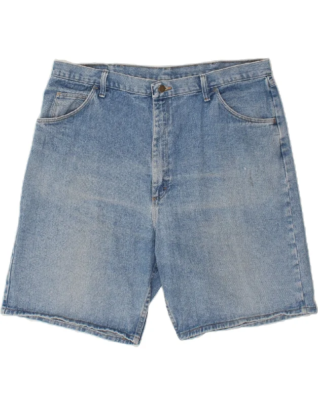 men's fashion-forward shirts -WRANGLER Mens Relaxed Fit Denim Shorts W42 2XL Blue Cotton