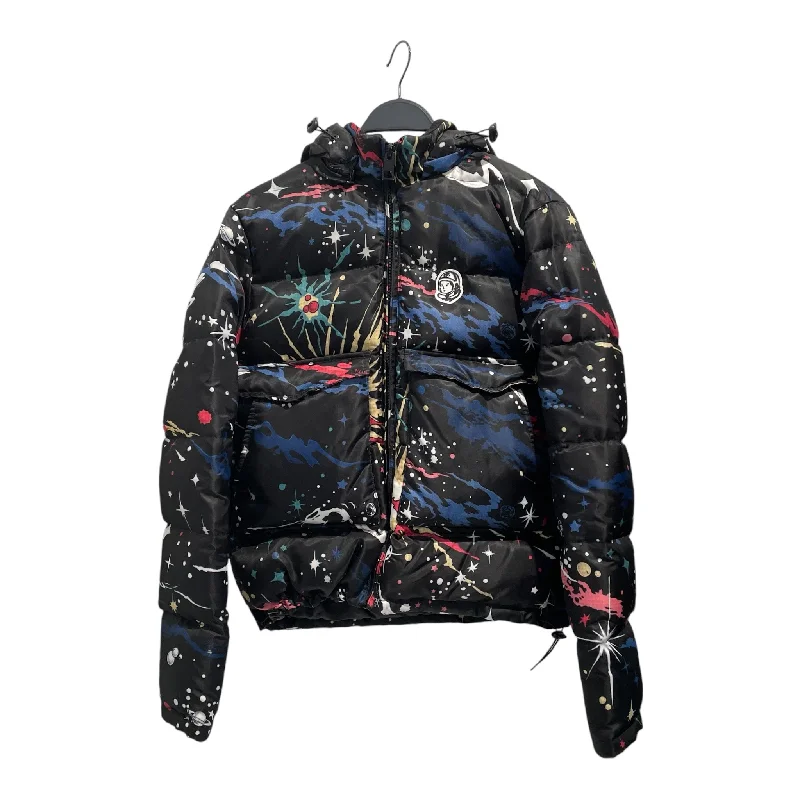 men's warm and insulated jackets -BILLIONAIRE BOYS CLUB/Puffer Jkt/S/Nylon/BLK/All Over Print/Infinite Jacket