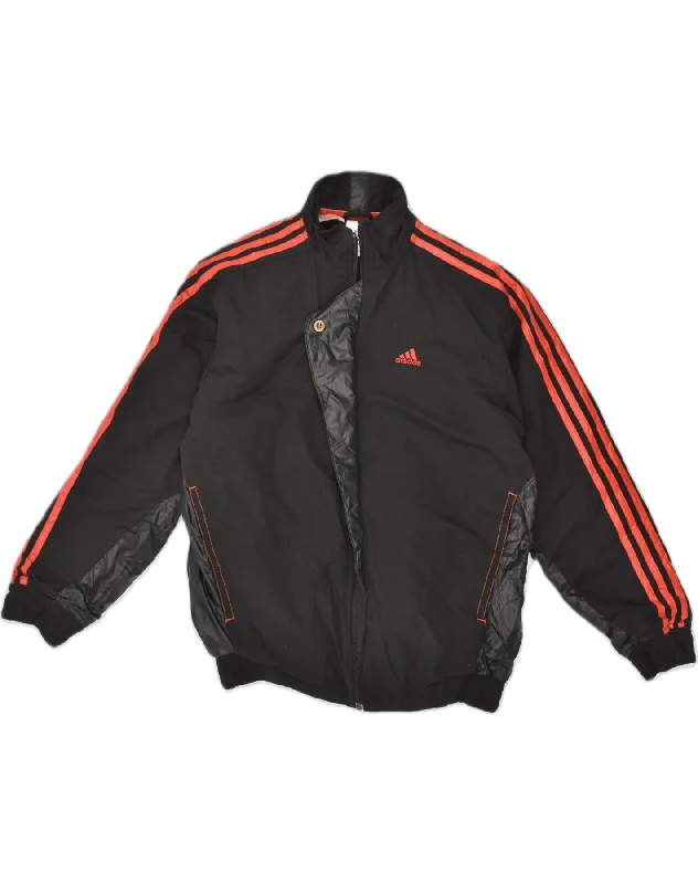 men's lightweight jackets for travel -ADIDAS Boys Bomber Jacket 13-14 Years XL Black Cotton