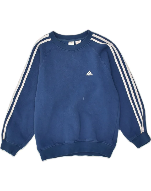 men's cotton hoodies -ADIDAS Boys Sweatshirt Jumper 11-12 Years Large Blue Cotton