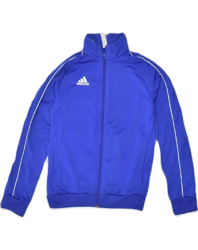 men's bomber jackets -ADIDAS Boys Tracksuit Top Jacket 9-10 Years Blue Cotton