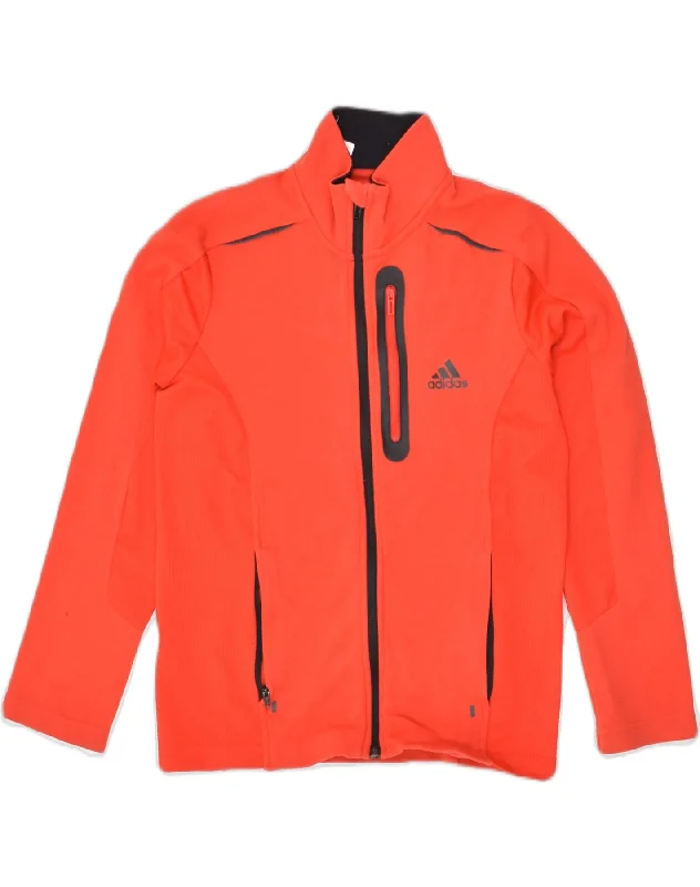 men's rugged jackets -ADIDAS Girls Tracksuit Top Jacket 11-12 Years Red Polyester