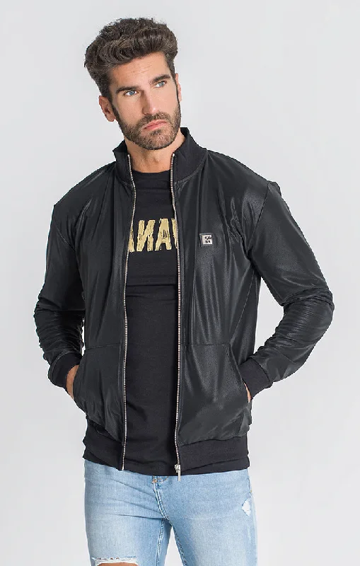 men's slim-fit jackets -Black Reverse Jacket