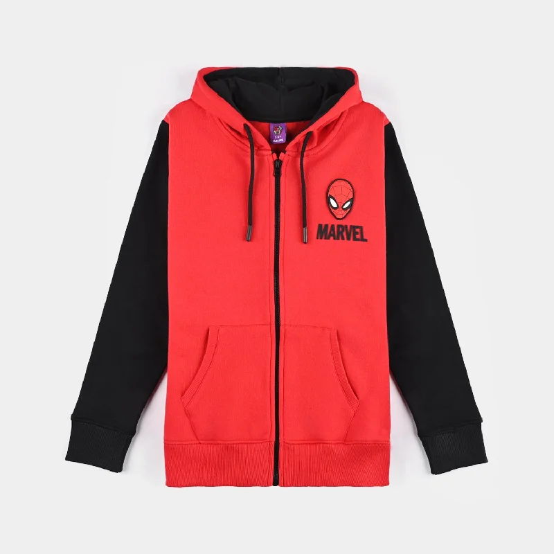 men's bomber jackets -Boys Fleece Knitted Jacket -Racing Red