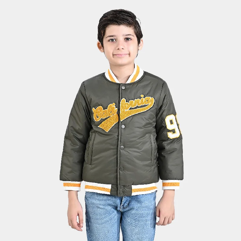 men's slim-fit jackets -Boys Mix taffeta Quilted Jacket California-Royal