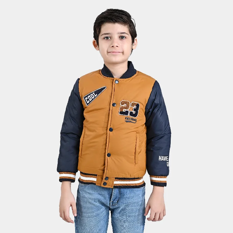 men's insulated jackets -Boys Mix taffeta Quilted Jacket Cool-Yellow.Blue