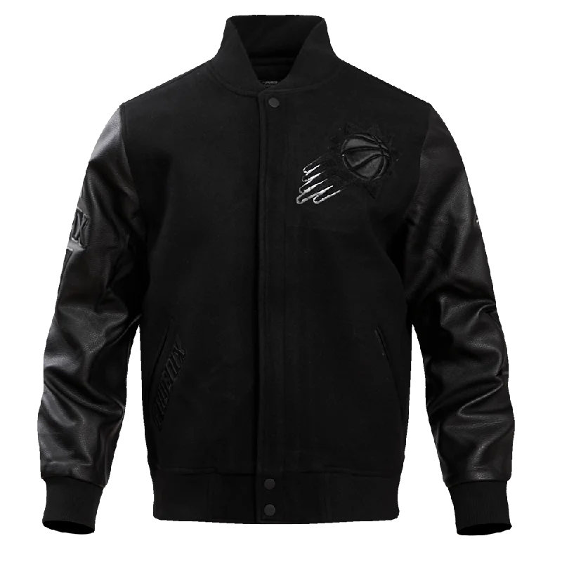 men's tailored jackets -NBA PHOENIX SUNS TRIPLE BLACK MEN'S VARSITY JACKET (TRIPLE BLACK)