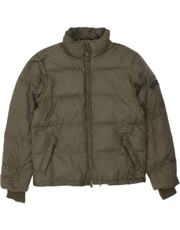 men's military jackets -CALVIN KLEIN Mens Hooded Padded Jacket UK 40 Large Green Polyamide