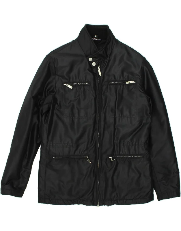 men's windproof jackets -CARLO PIGNATELLI Mens Utility Jacket IT 50 Large Black Polyamide